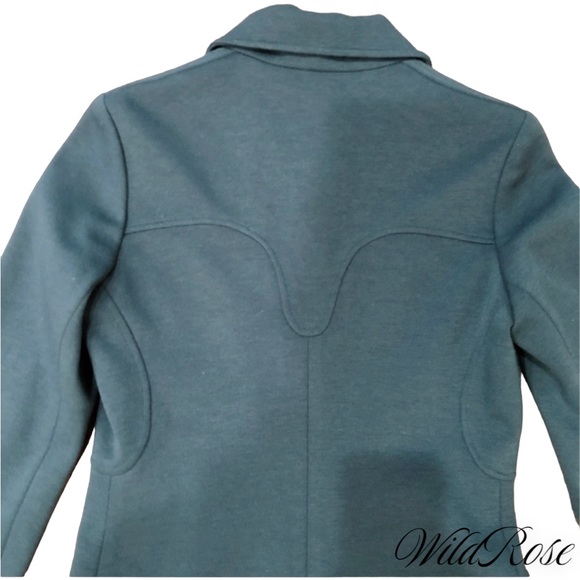 DVF DIANE VON FURSTENBERG Green Snap Trench Jacket SZ 4 - Picture 14 of 17